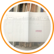 large format plan with data table